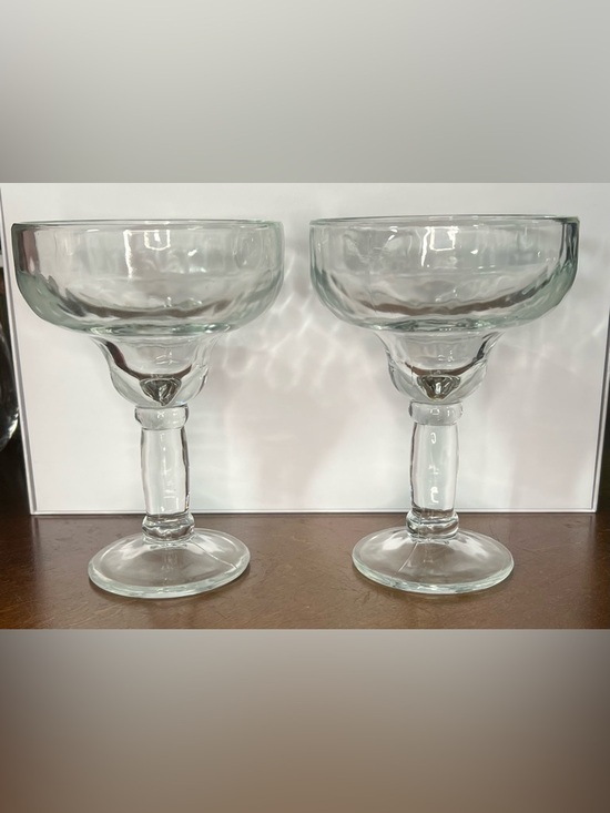 Other - 2 Margarita Glasses thick glass, drinks, Cinco de Mayo